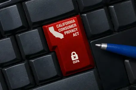 CCPA label on a keyboard key
