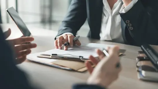 a commercial real estate financing meeting