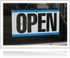 open sign
